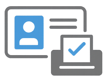 Badge printer icon